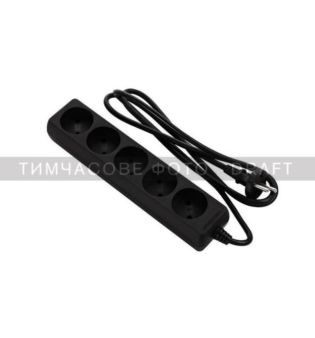 2E power strip 5xType C, 2x1mm sq, 10A, 3m, black