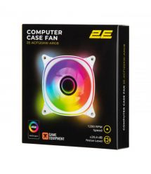 2E Gaming Case Fan Air Cool X Fan ACF120XB-ARGB, 120mm, 1200rpm, 3pin, 3pin +5VARGB, 20,4dBa, white