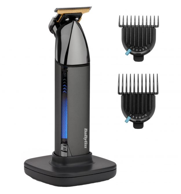 BaByliss haircut kit Super-X Metal Black Edition for mustache, beard, battery, nozzles-2, steel, case, black