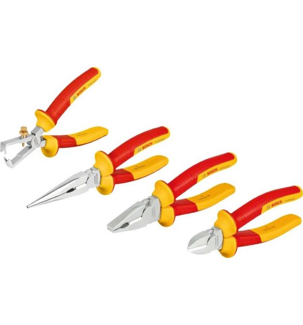 Bosch Набор шарнирно-губцевого инструмента Bosch Professional, набор 4 шт, (комбин