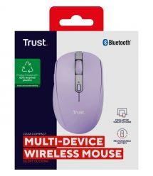 Trust Миша Trust Ozaa Compact Multi-Device, WL/BT, фіолетовий