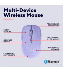 Trust Миша Trust Yvi+ Compact Multi-Device, WL/BT/USB-A, фіолетовий