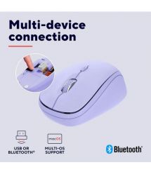 Trust Миша Trust Yvi+ Compact Multi-Device, WL/BT/USB-A, фіолетовий