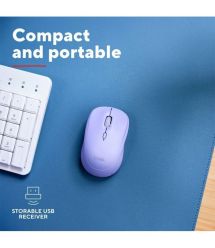 Trust Миша Trust Yvi+ Compact Multi-Device, WL/BT/USB-A, фіолетовий