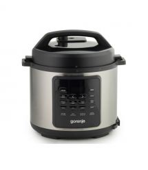 Gorenje pressure cooker, 1000W, bowl-6l, electronic control, aluminum/plastic, black-silver