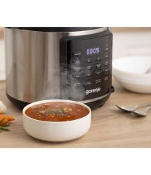Gorenje pressure cooker, 1000W, bowl-6l, electronic control, aluminum/plastic, black-silver