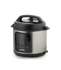Gorenje pressure cooker, 1000W, bowl-6l, electronic control, aluminum/plastic, black-silver