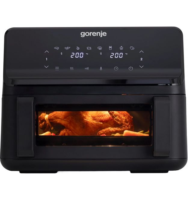 Gorenje air fryer 2700W, bowl-9L, touch control, 8 auto programs, plastic, black