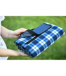 ARDESTO Плед Picnic 130х170см, 100% полиэстер, клетка синий