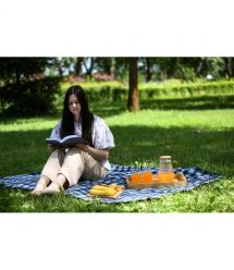 ARDESTO Плед Picnic 130х170см, 100% полиэстер, клетка синий