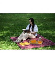 ARDESTO Плед Picnic 130х170см, 100% полиэстер, клетка красный