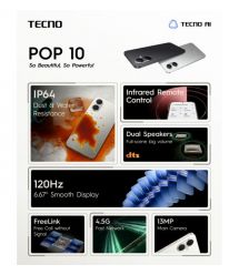 TECNO Smartphone Spark Go 2 (KM4) 6.67" 3/64GB, 2SIM, 5000mAh, Veil White
