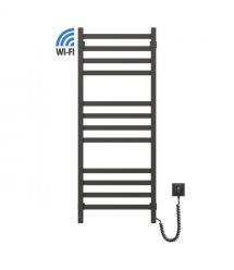 Navin electric towel warmer Avangard, 1200x480x71mm, Wi-Fi, steel, black moire, right connection