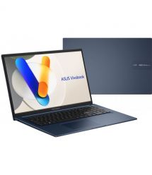 ASUS Ноутбук ASUS Vivobook 17 X1704VA-AU455 17.3" FHD IPS, Intel 5 120U, 16GB, F512GB, UMA, NoOS, Блакитний