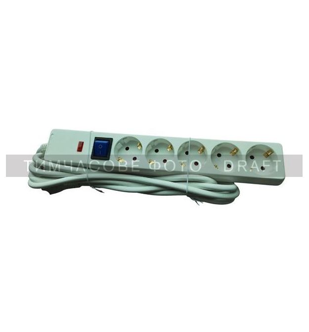 2E surge protector 3xType F, 5x1.5mm sq, 16A, surge protector, 3m, white