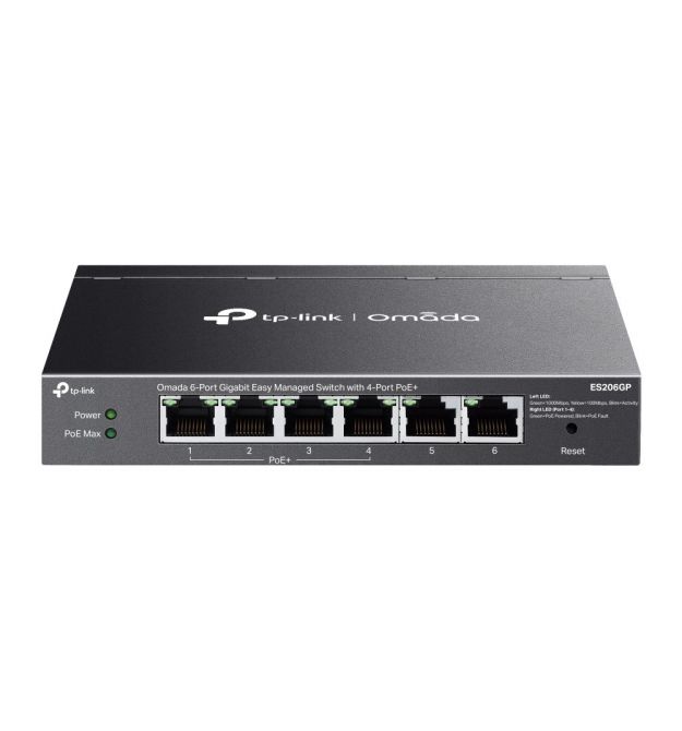 TP-Link Switch ES206GP 6xGE (4xPoE), 65W, WebSmart