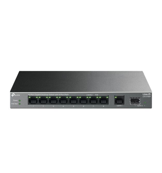 TP-Link Switch LS1210GP 9xGE (8xPoE), 61W, 1xSFP