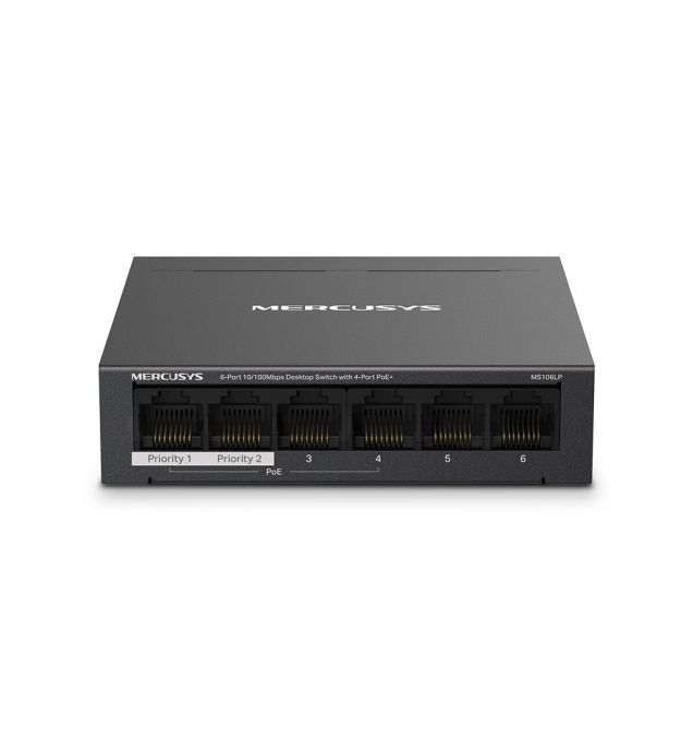Mercusys Switch MS106LP 6xFE (4xPoE), 40W, Unmanageable