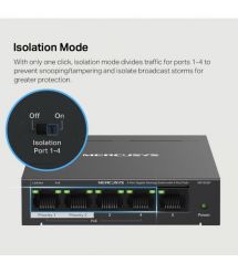 Mercusys Switch MS105GP 5xGE (4xPoE), 65W, Unmanageable