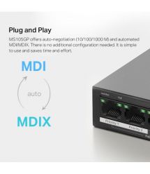 Mercusys Switch MS105GP 5xGE (4xPoE), 65W, Unmanageable
