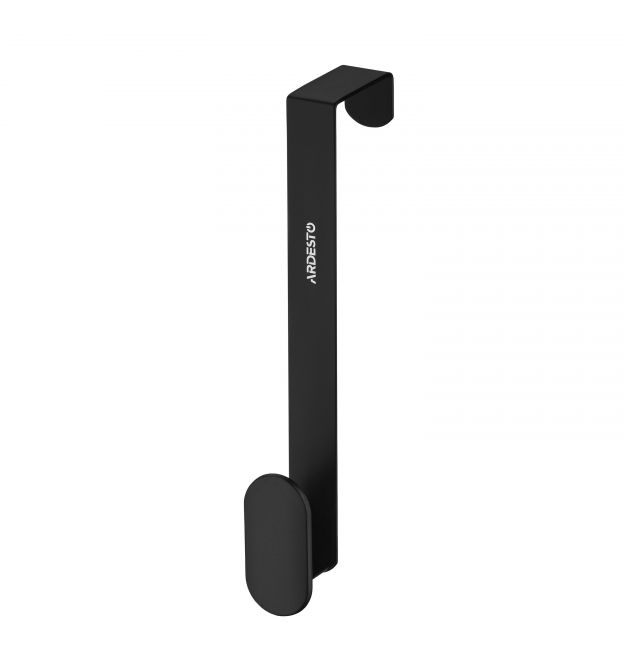 ARDESTO Дверная вешалка на 1 крючок Minimalism 3x3x20см, металл, пластик, черный