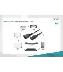 Digitus Сетевой кабель DIGITUS C14/M - C13/F, 5м, черный