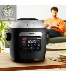 Tefal Мультиварка-скороварка Tefal Multicook Actifry, 1334Вт, чаша-6л, сенсорное управл., 14 програм, металл/пластик, черный