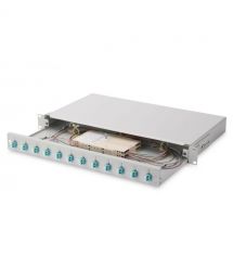 Digitus Оптическая панель DIGITUS 19' 1U, 12xLC duplex, incl, Splice Cass, OM3 Color Pigtails, Adapter
