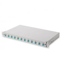 Digitus Оптическая панель DIGITUS 19' 1U, 12xLC duplex, incl, Splice Cass, OM3 Color Pigtails, Adapter