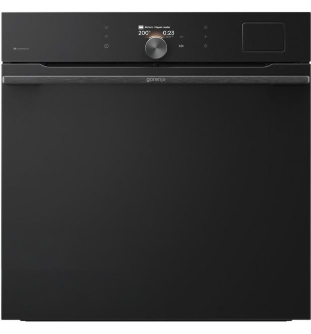 Gorenje Духовой шкаф Gorenje электрический, 77л, A+, Wi-Fi, пароварка, дисплей, конвекция, приготовл. на разн. уровнях, черный