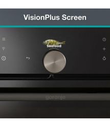 Gorenje Духовой шкаф Gorenje электрический, 77л, A+, Wi-Fi, пароварка, дисплей, конвекция, приготовл. на разн. уровнях, черный