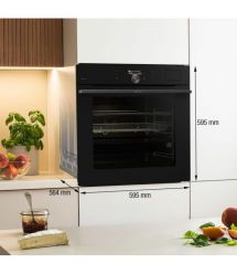 Gorenje Духовой шкаф Gorenje электрический, 77л, A+, Wi-Fi, пароварка, дисплей, конвекция, приготовл. на разн. уровнях, черный