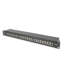 Digitus Патч-панель DIGITUS CАТ 6А STP, 19", 1U, 24 порта, в сборе, черная
