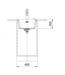 Franke Мойка кухонная Franke Maris, фрагранит, прямоуг., без крыла, 403х433х200мм, ча