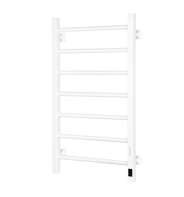 ARDESTO electric towel warmer SMART, 480x800mm, timer-regulator, steel, left connection, white