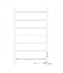 ARDESTO electric towel warmer SMART, 480x800mm, timer-regulator, steel, left connection, white