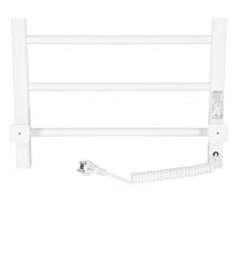 ARDESTO electric towel warmer SMART, 480x800mm, timer-regulator, steel, left connection, white