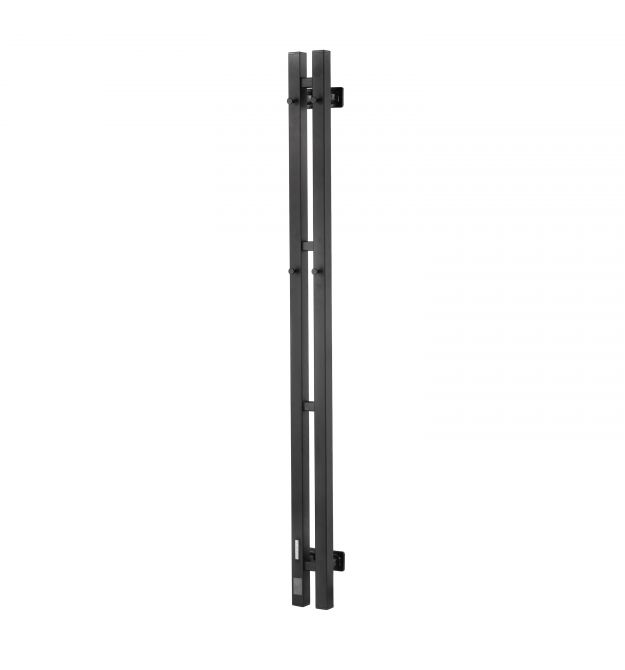 ARDESTO electric towel warmer Elina Smart, 90x1200mm, timer-regulator, steel, black moire