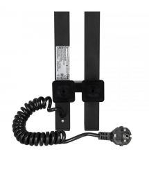ARDESTO electric towel warmer Elina Smart, 90x1200mm, timer-regulator, steel, black moire