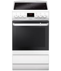 Hansa Glass-ceramic cooker, 50х60sm, 62L, displ., white