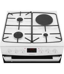 Hansa Сombined hob сooker, 60х60sm, 62L, enamel, gas control, displ., white