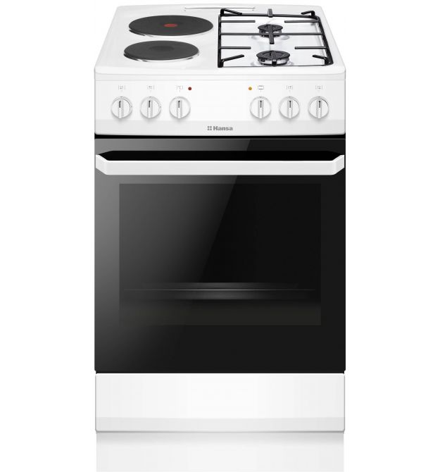 Hansa Сombined hob сooker, 50х60sm, 62L, enamel, gas control, white