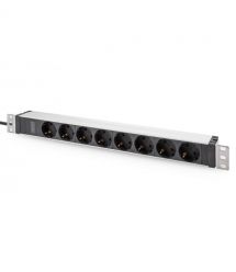 Digitus Устройство распределения эоектропитания DIGITUS 1U, 8xSchuko, 16A, 250V, вилка C20
