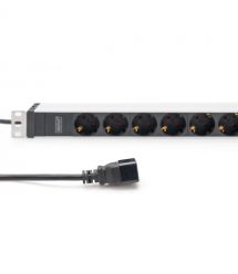 Digitus Устройство распределения эоектропитания DIGITUS 1U, 8xSchuko, 16A, 250V, вилка C20