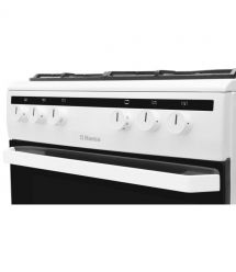 Hansa Сombined сooker, 60х60sm, 62L, cast iron, gas control, white