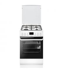 Hansa Сombined сooker, 50х60sm, 62L, cast iron, gas control, displ., white