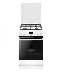 Hansa Сombined сooker, 50х60sm, 62L, cast iron, gas control, displ., white