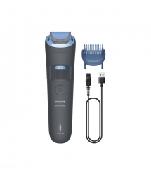 Philips Триммер Philips Series 3000 для бороды и усов, акум., сталь, синий