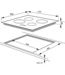 Hansa Hob Hansa electrical, 60cm, black