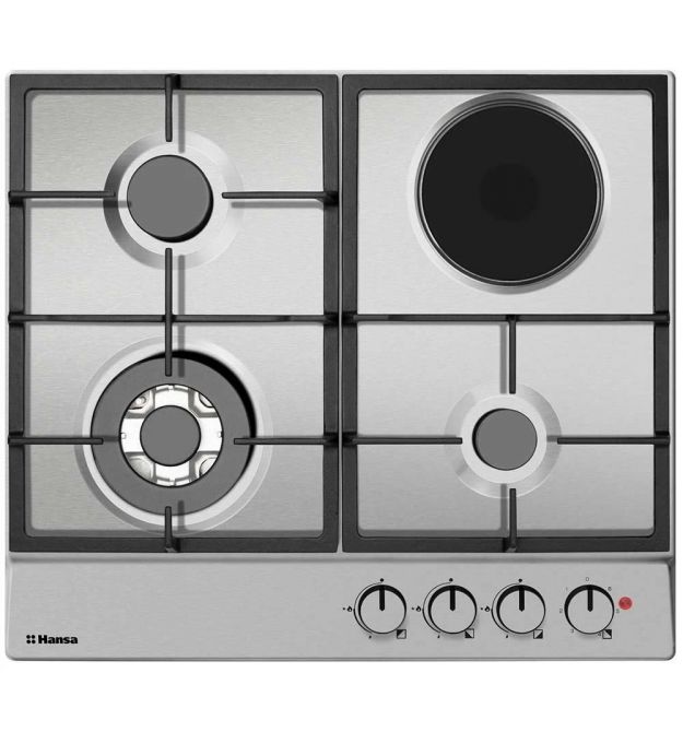 Hansa Hob combined (3 gas + 1 electric), 60cm, inox